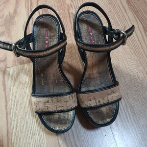 Prada Cork Wedges/Sandals